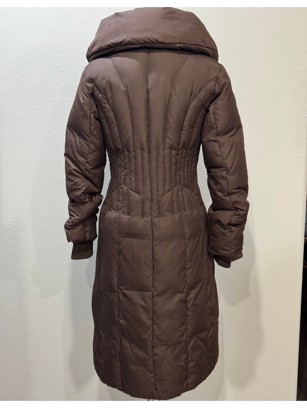 Marvin Richards New York Brown Long Puffer Coat - Picture 2 of 6